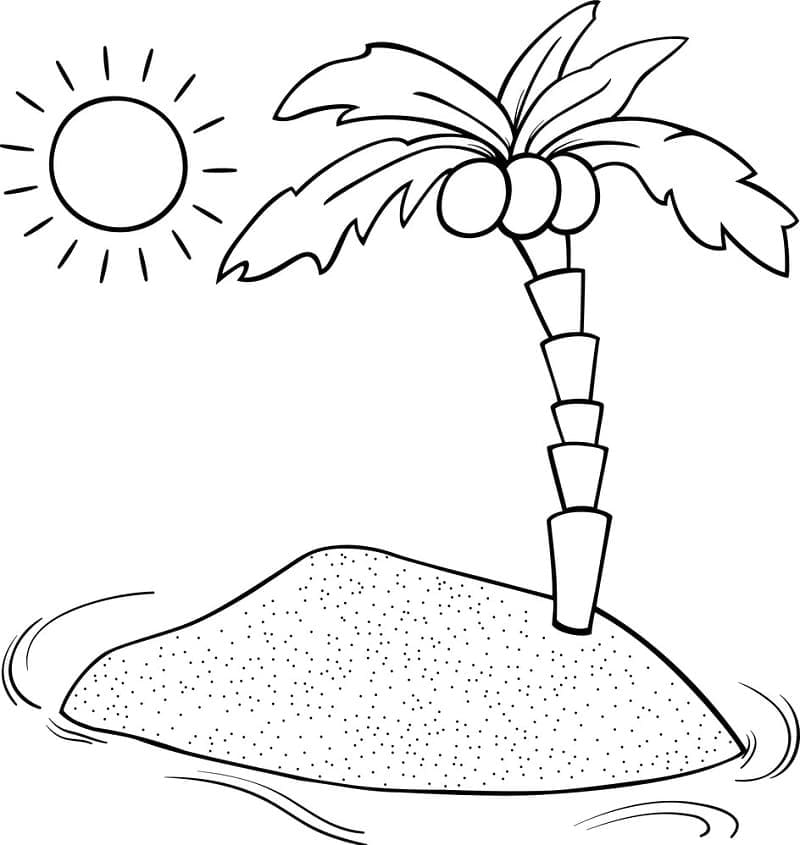 Desenhos de Ilha Para Colorir