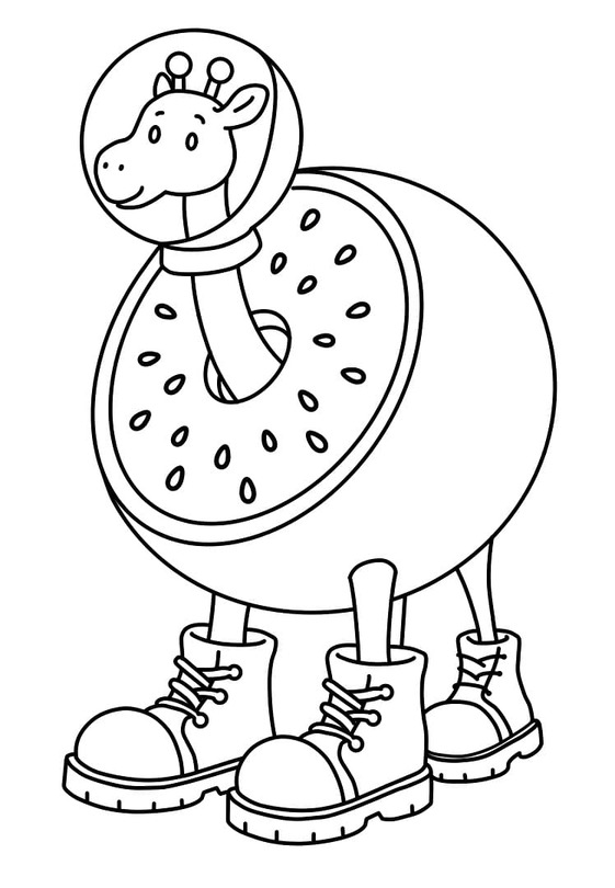 Desenhos de Desenhe Italian Brainrot Giraffa Celeste para colorir
