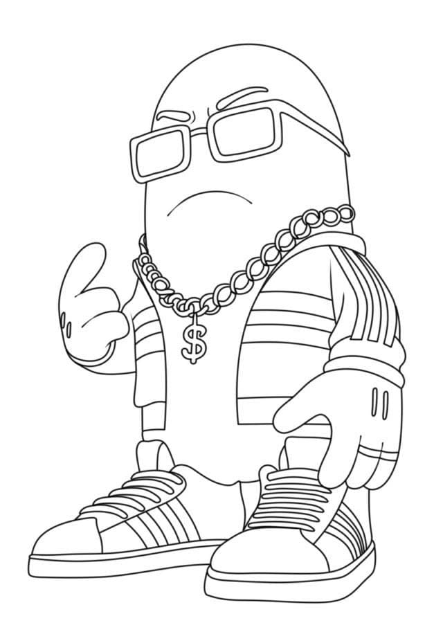 Desenhos de Desenhe Italian Brainrot Rot Gangster Potato para colorir