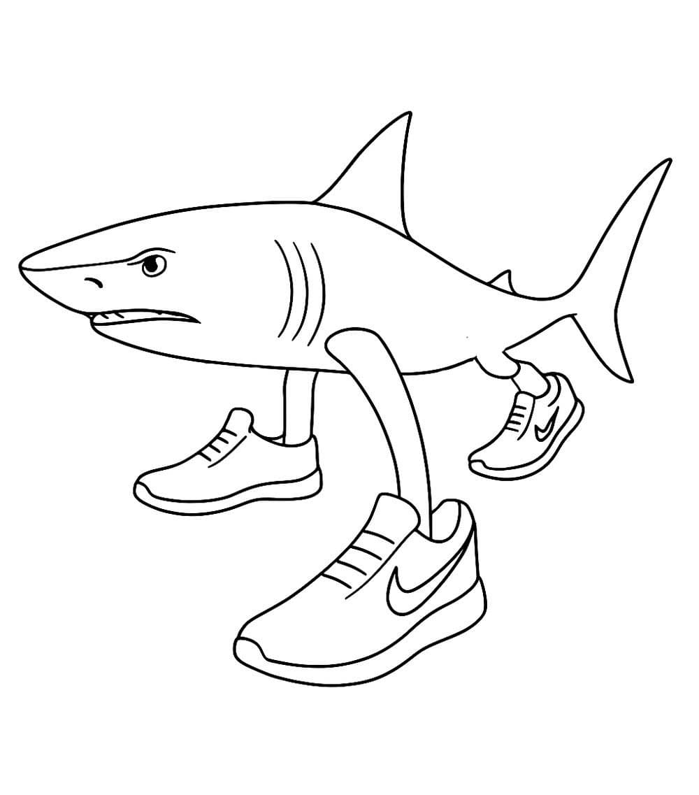 Desenhos de Desenhe Italian Brainrot Tralalero Tralala para colorir