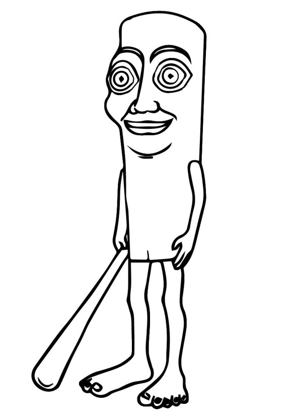 Desenhos de Desenhe Italian Brainrot Tung Tung Tung Sahur para colorir