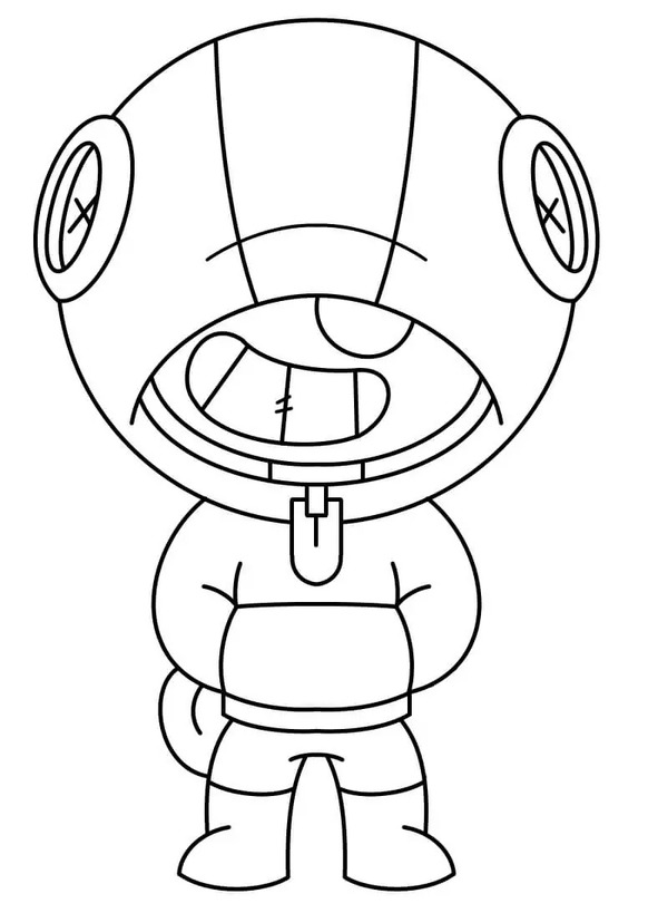 Desenhos de Desenhe Leon Brawl Stars bem básico para colorir