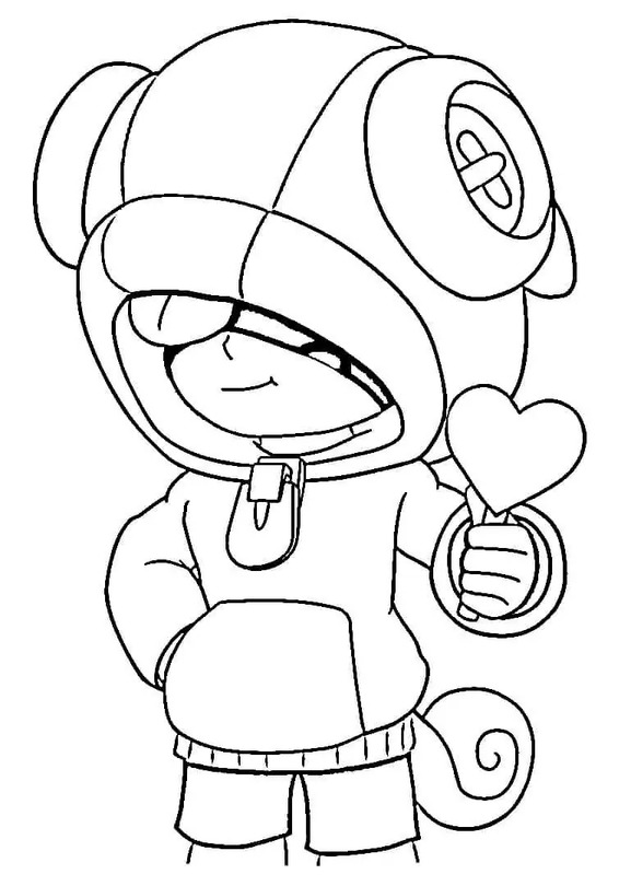 Desenhos de Desenhe Leon Brawl Stars grátis para colorir