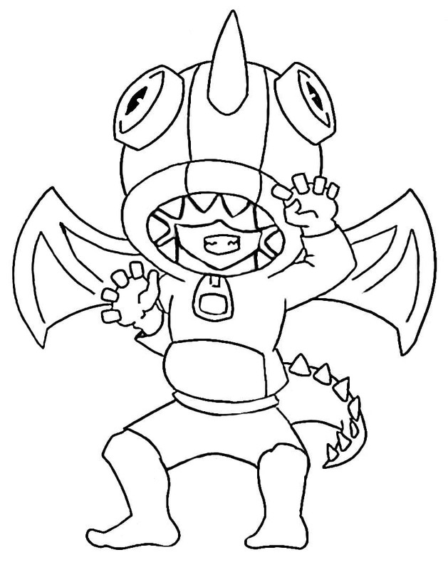 Desenhos de Desenhe Leon Brawl Stars imprimir para crianças para colorir