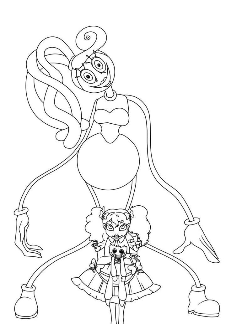 Desenhos de Desenhe Mommy Long Legs 5 para colorir