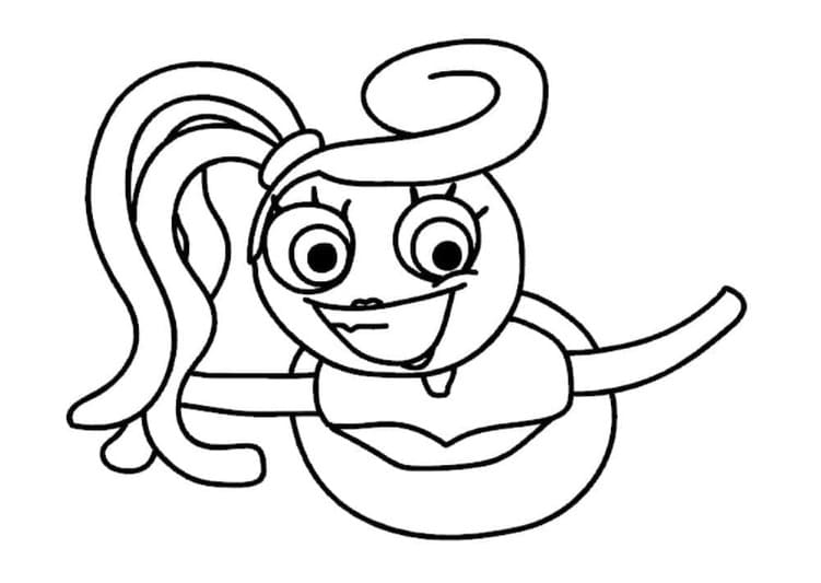 Desenhos de Desenhe Mommy Long Legs fácil para colorir