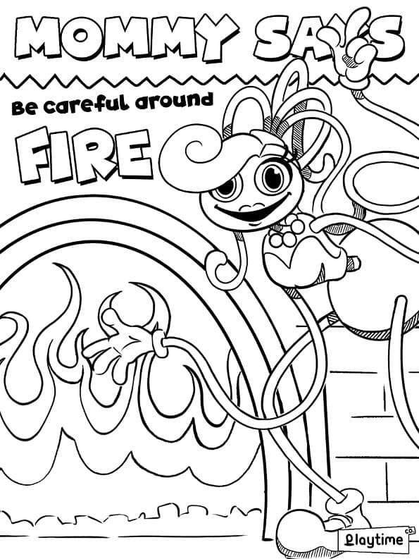 Desenhos de Desenhe Mommy Long Legs impressão gratuita para colorir