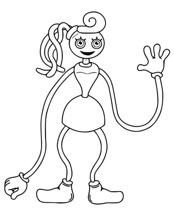 Desenhos de Desenhe Mommy Long Legs muito fácil para colorir