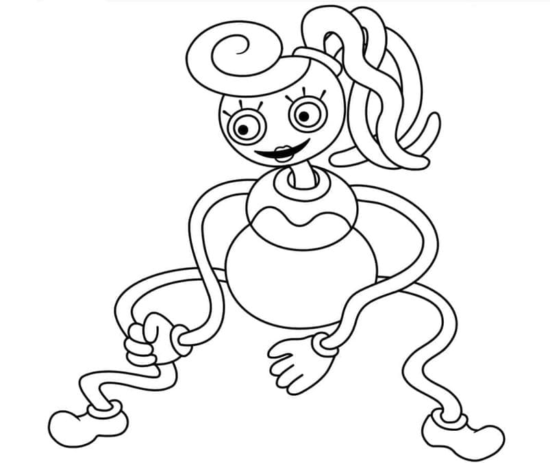 Desenhos de Desenhe Mommy Long Legs muito simples para colorir