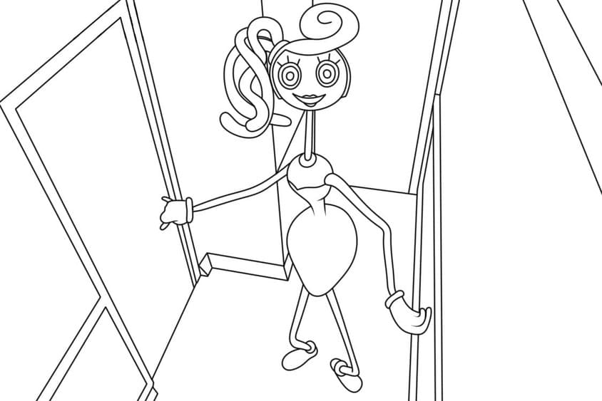 Desenhos de Desenhe Mommy Long Legs para crianças para colorir