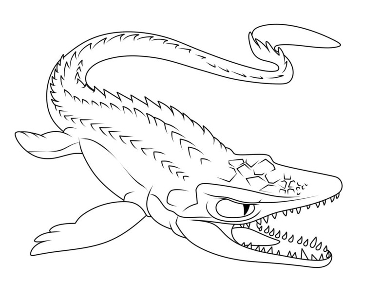 Desenhos de Desenhe Mosassauro 6 para colorir