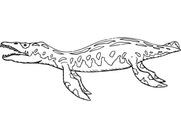 Desenhos de Desenhe Mosassauro grátis para crianças para colorir