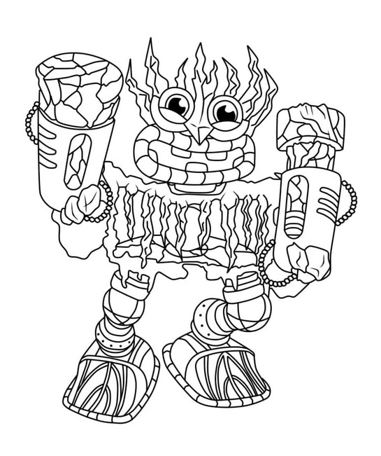 Desenhos de Desenhe My Singing Monsters básico em crianças para colorir
