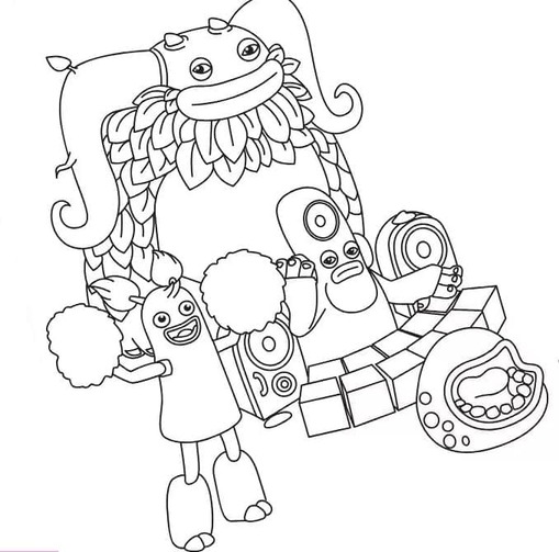Desenhos de Desenhe My Singing Monsters imprimível para crianças para colorir