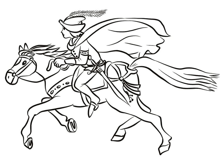 Desenhe Príncipe imprimir em crianças para colorir