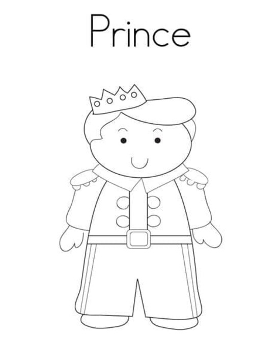 Desenhe Príncipe imprimir grátis para colorir