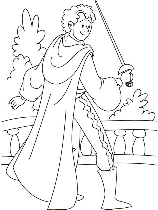 Desenhe Príncipe muito simples para colorir