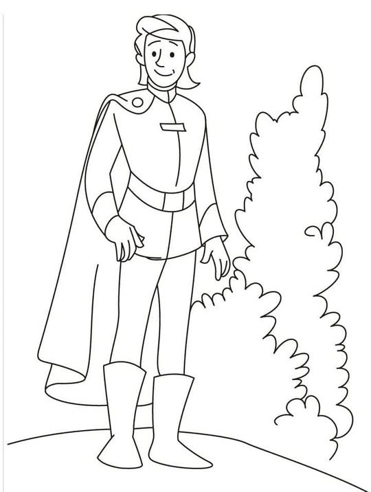 Desenhe Príncipe simples para colorir