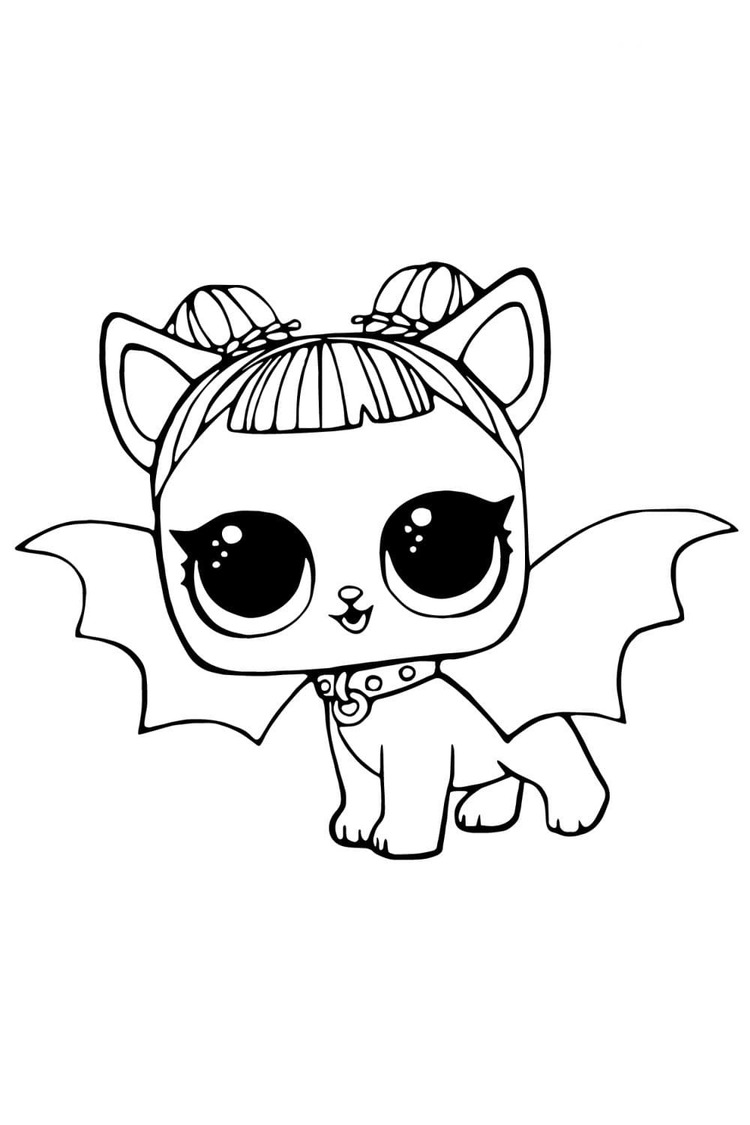 Desenhos de Desenhe Puppy Midnight LOL Pets para colorir