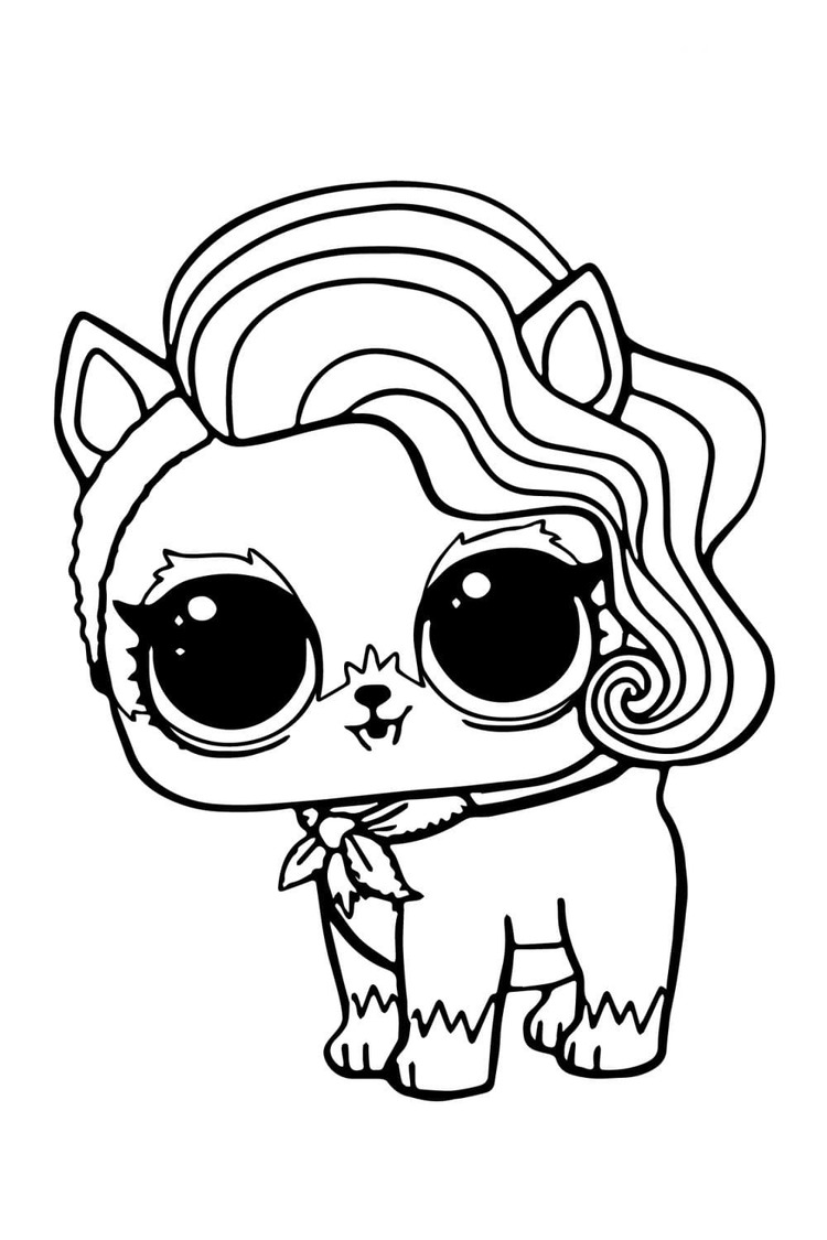 Desenhos de Desenhe Puppy Scout LOL Pets para colorir