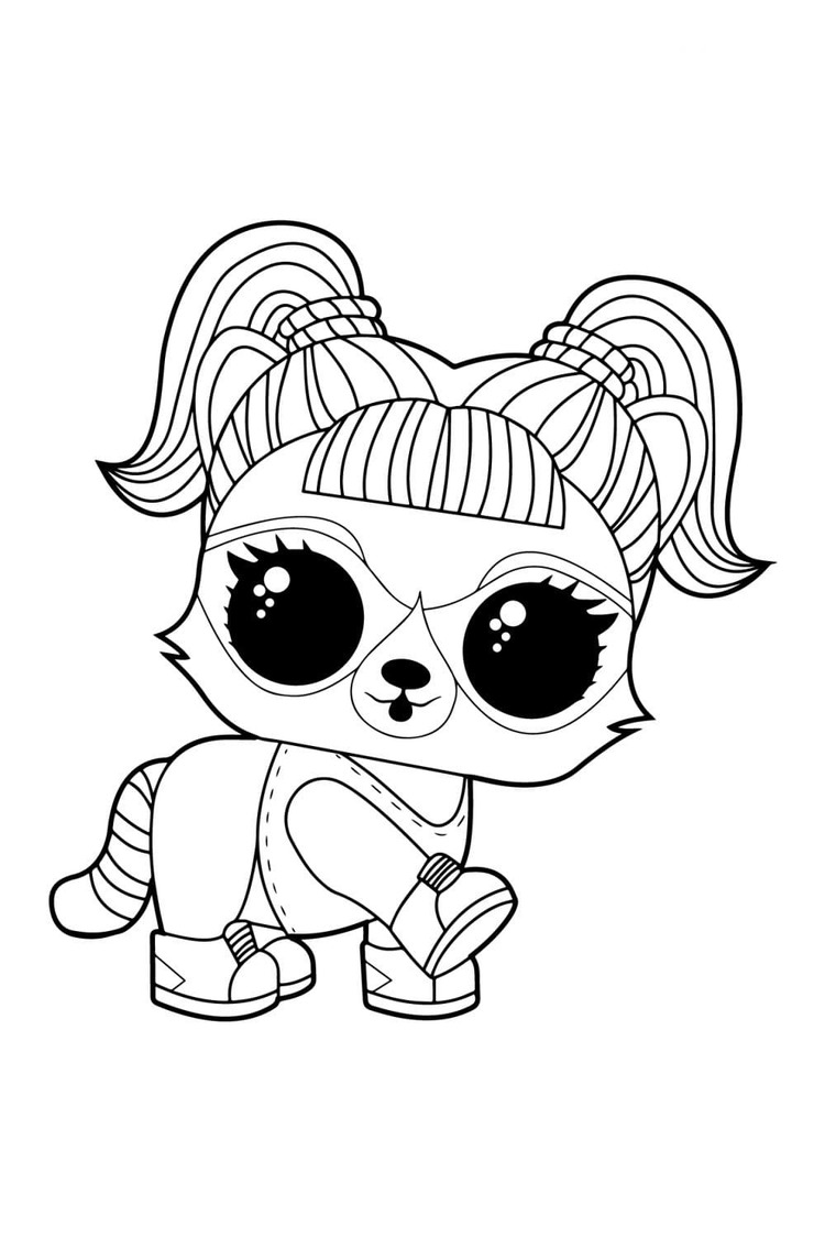 Desenhos de Desenhe Raccoon Bandit LOL Pets para colorir