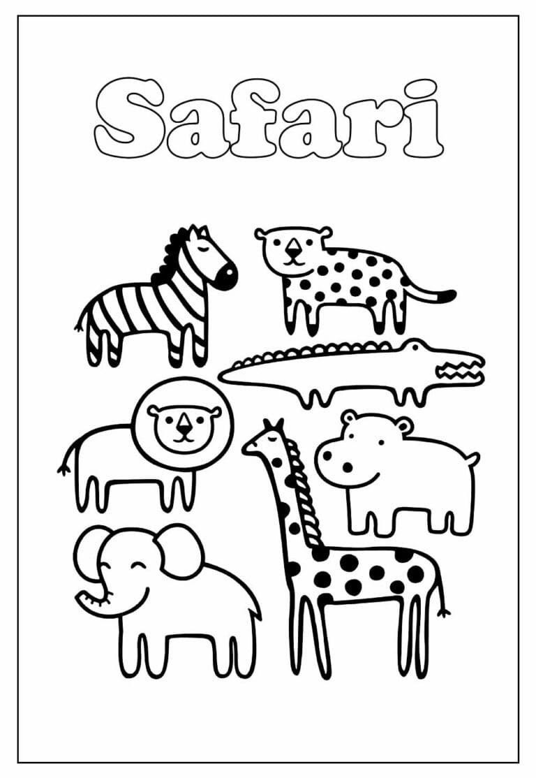 Safari Para Colorir
