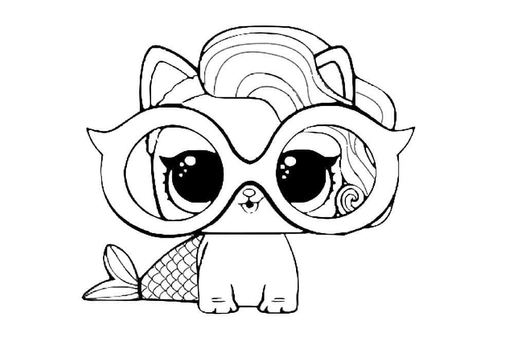 Desenhos de Desenhe Suprise Mermaid LOL Pets para colorir