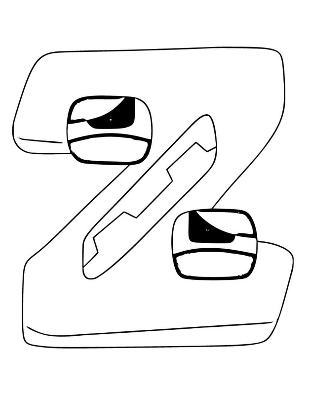 Desenhos de Desenhe Z Alphabet Lore para colorir