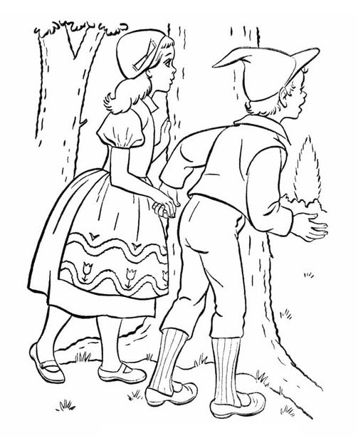 Desenhos de Desenhe grátis João e Maria para colorir