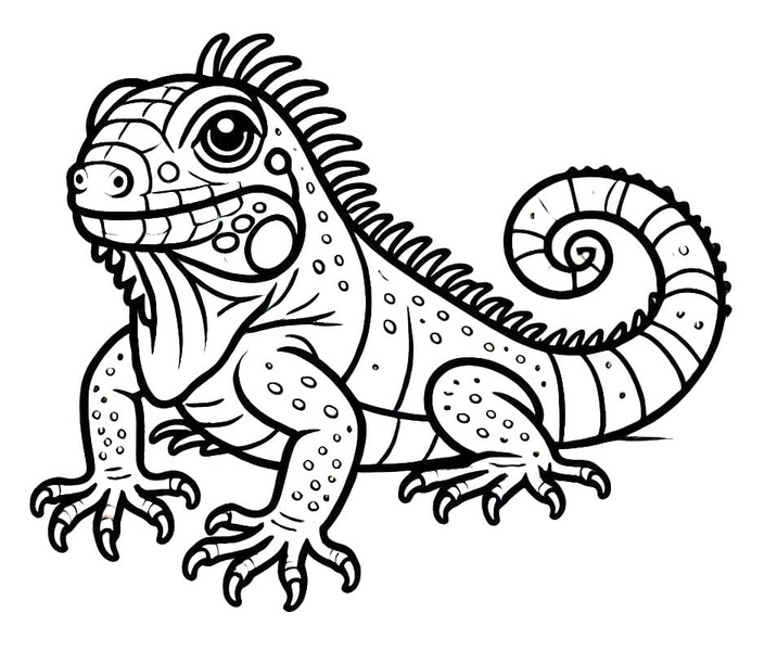 Desenhos de Desenhe iguana imprimir para colorir