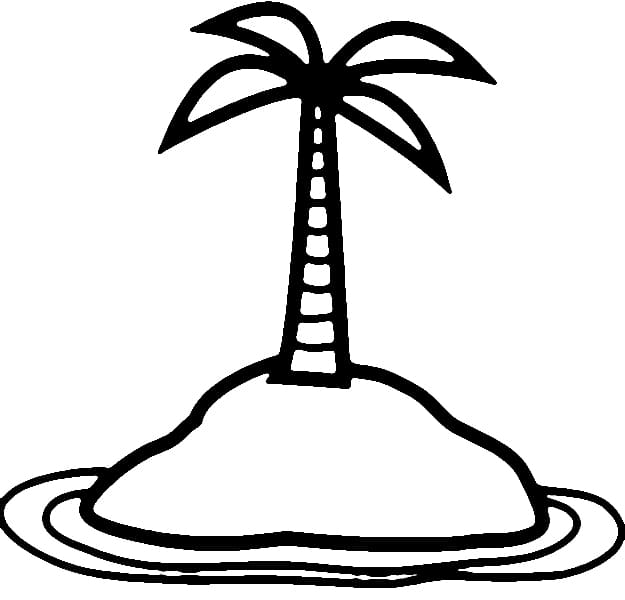 Desenhos de Desenhe ilha básico para crianças para colorir