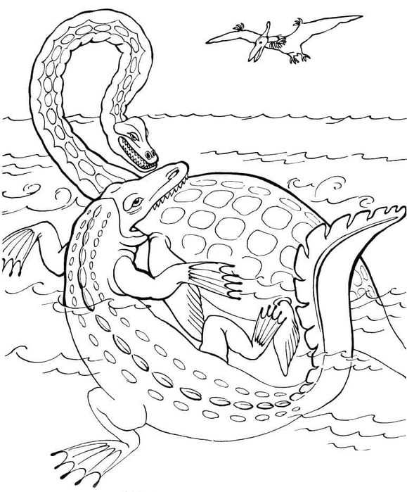 Desenhos de Desenhe imagem Mosassauro para colorir