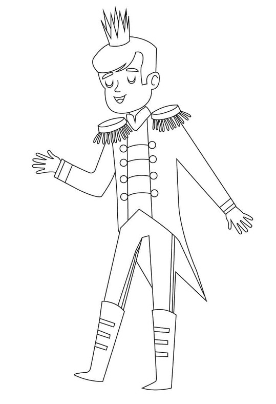 Desenhe impressão príncipe para colorir