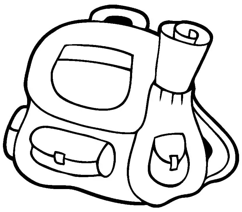 Desenhe mochila imprimir grátis para colorir