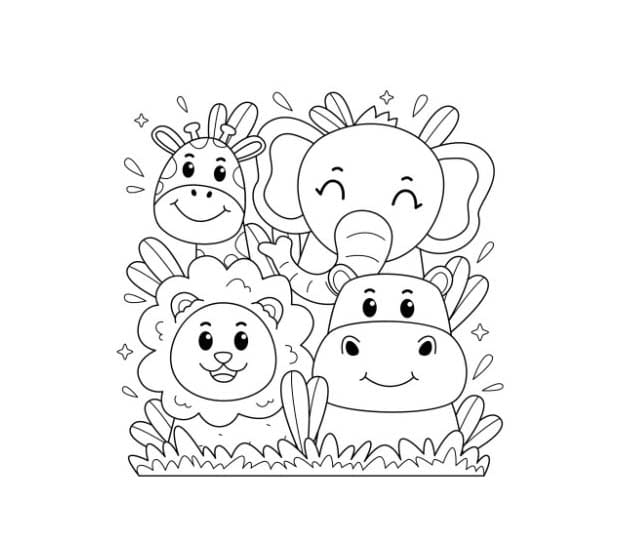Desenhos de Desenho Safari imprimir grátis para crianças para colorir