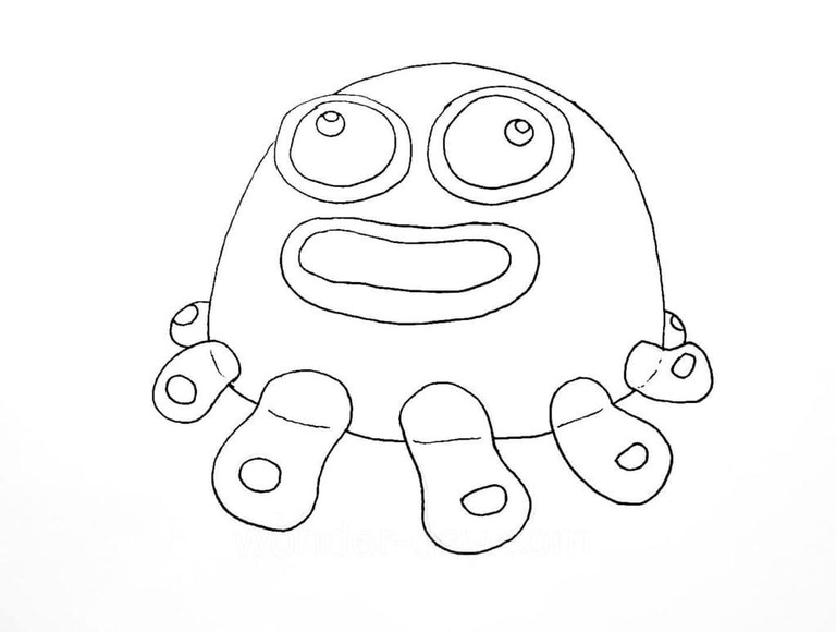 Desenhos de Desenho Toe Jammer de My Singing Monsters para colorir