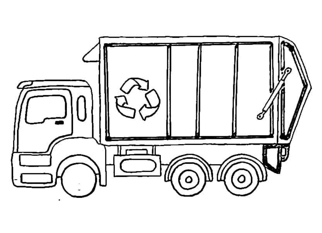 Desenhos de Desenho de Caminhão de Lixo para colorir