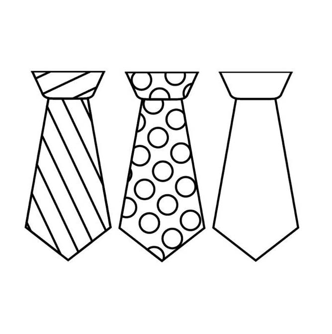 Desenhos de Desenho de Três Gravatas grátis para colorir