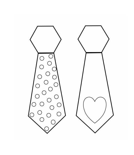 Desenhos de Desenho de duas gravatas grátis para colorir