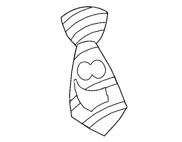 Desenhos de Desenho de gravata básico para crianças para colorir