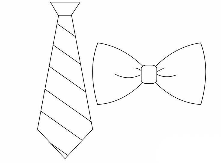 Desenhos de Desenho gravata e laço para colorir
