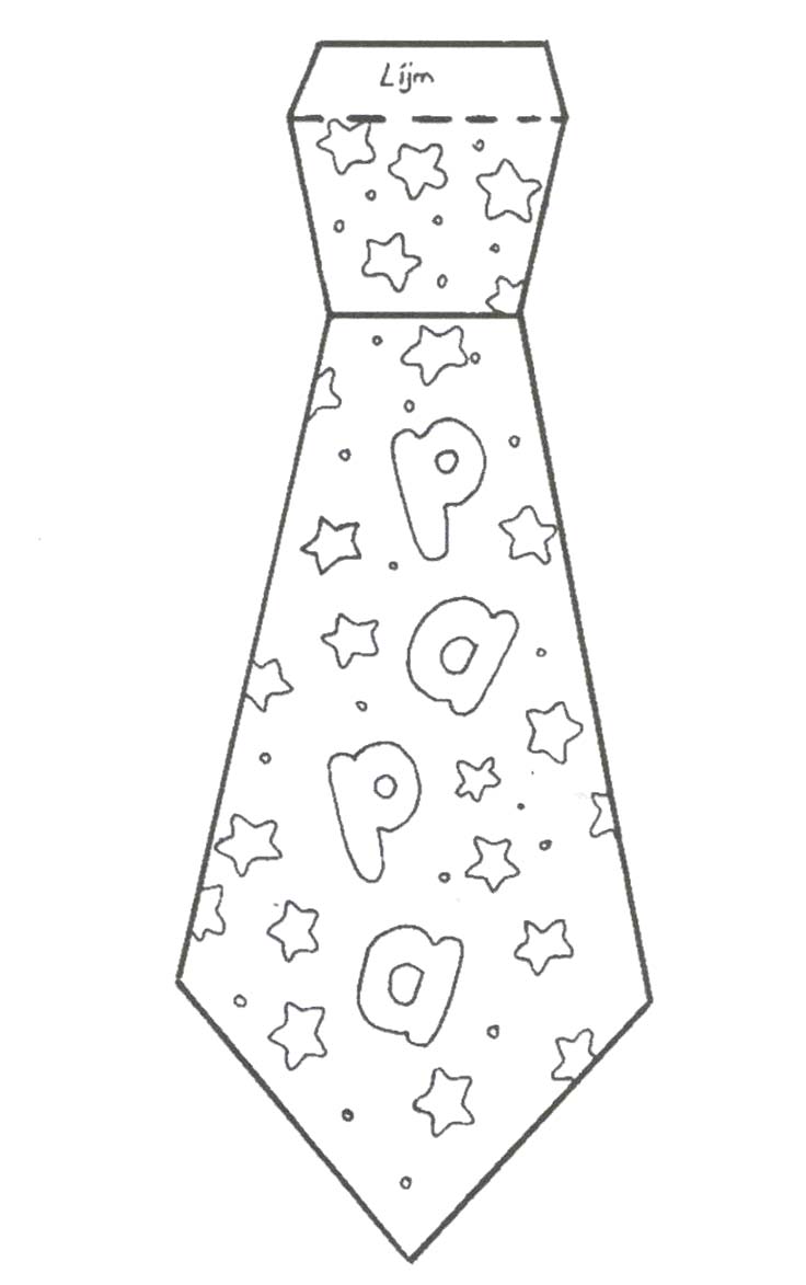 Desenhos de Gravata bem básico para colorir