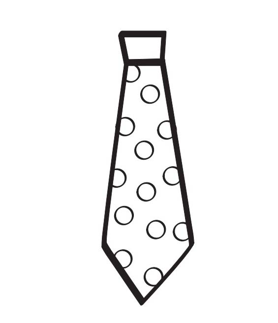 Desenhos de Gravata muito fácil para colorir