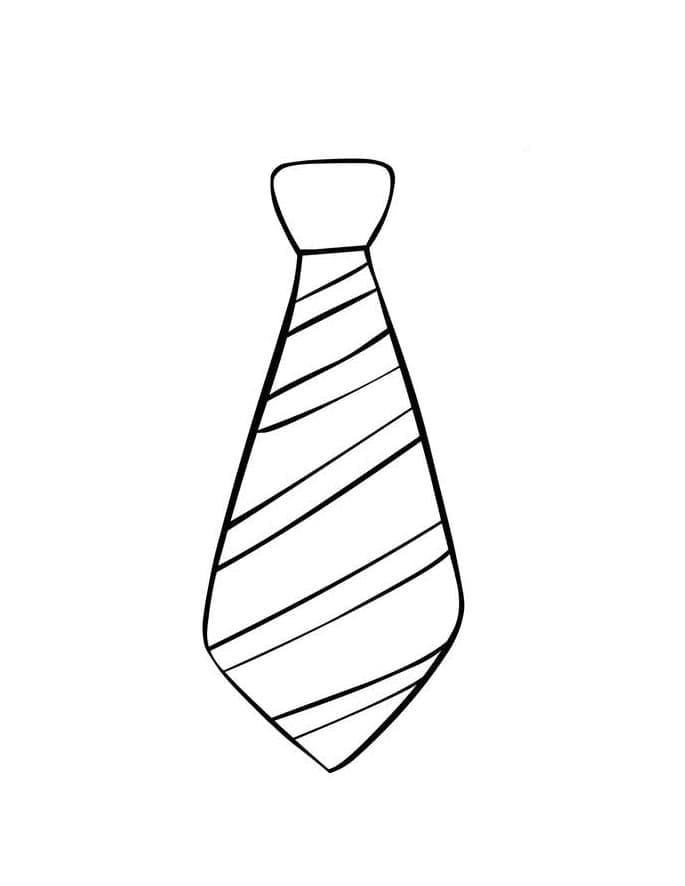 Desenhos de Gravata muito simples para colorir