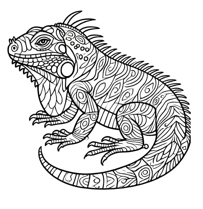 Desenhos de Imagem Iguana para colorir