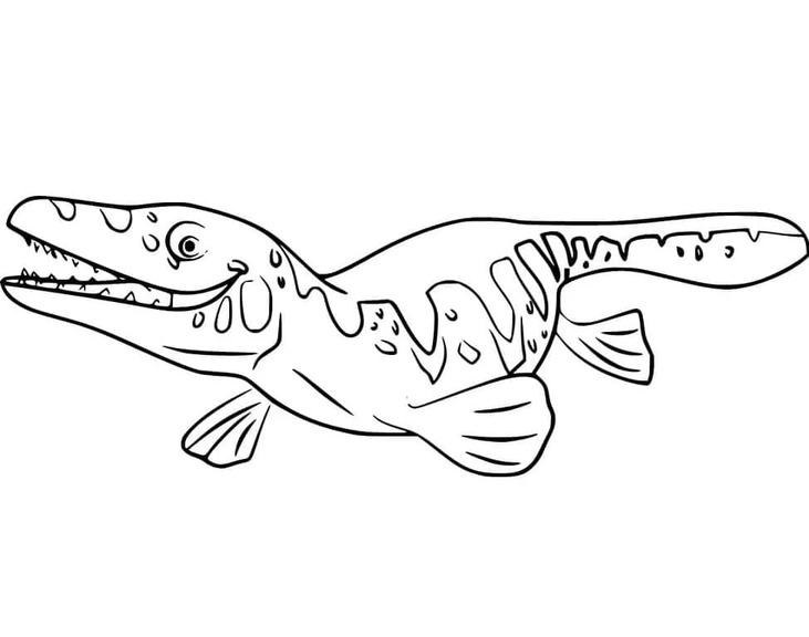 Desenhos de Imagem Mosassauro para colorir