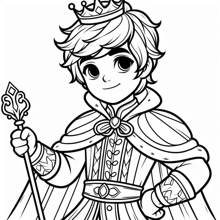 Impressão príncipe para colorir