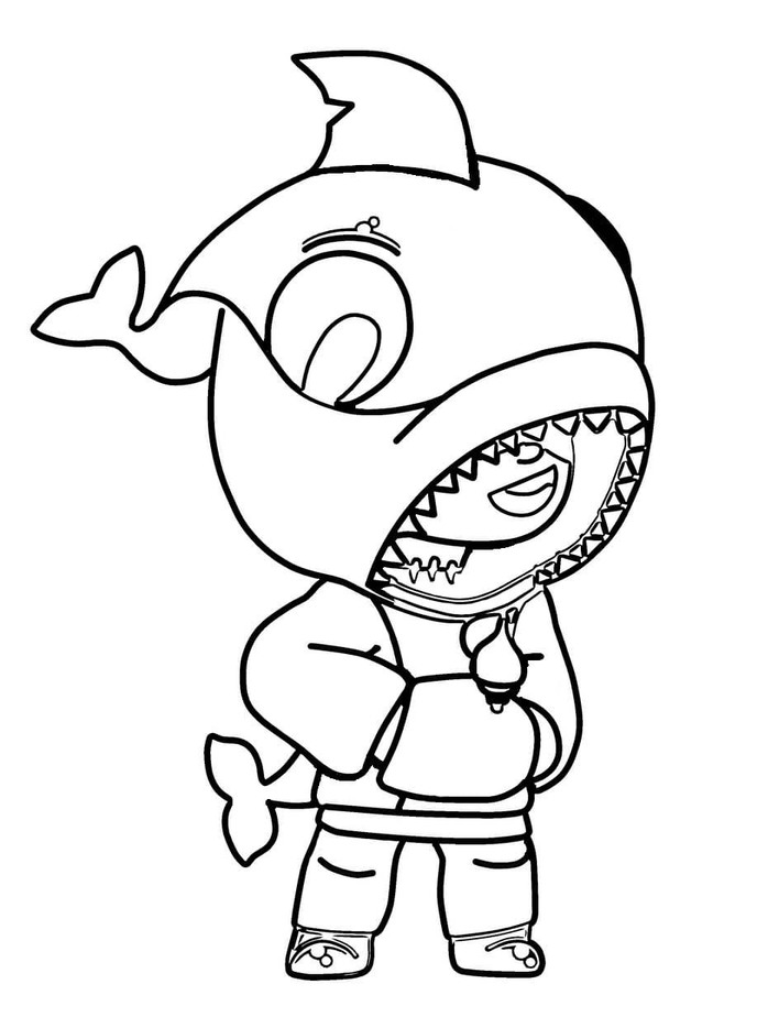 Desenhos de Leon Brawl Stars imprimir grátis para crianças para colorir