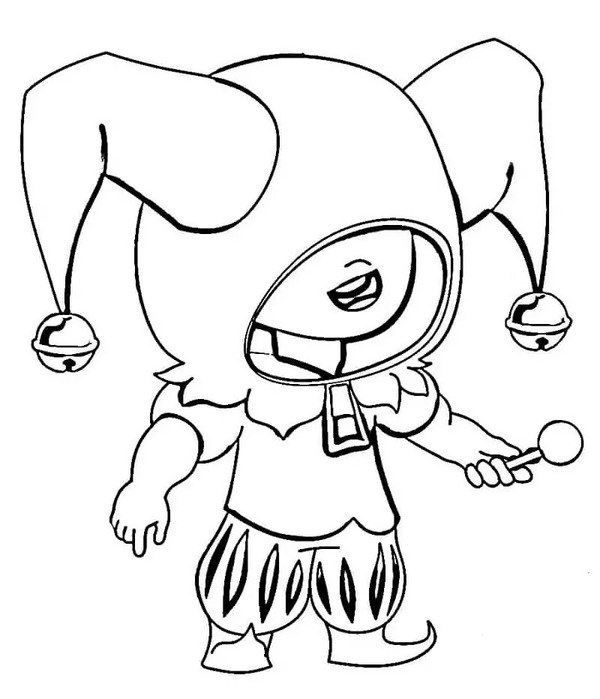 Desenhos de Leon Brawl Stars imprimir para crianças para colorir