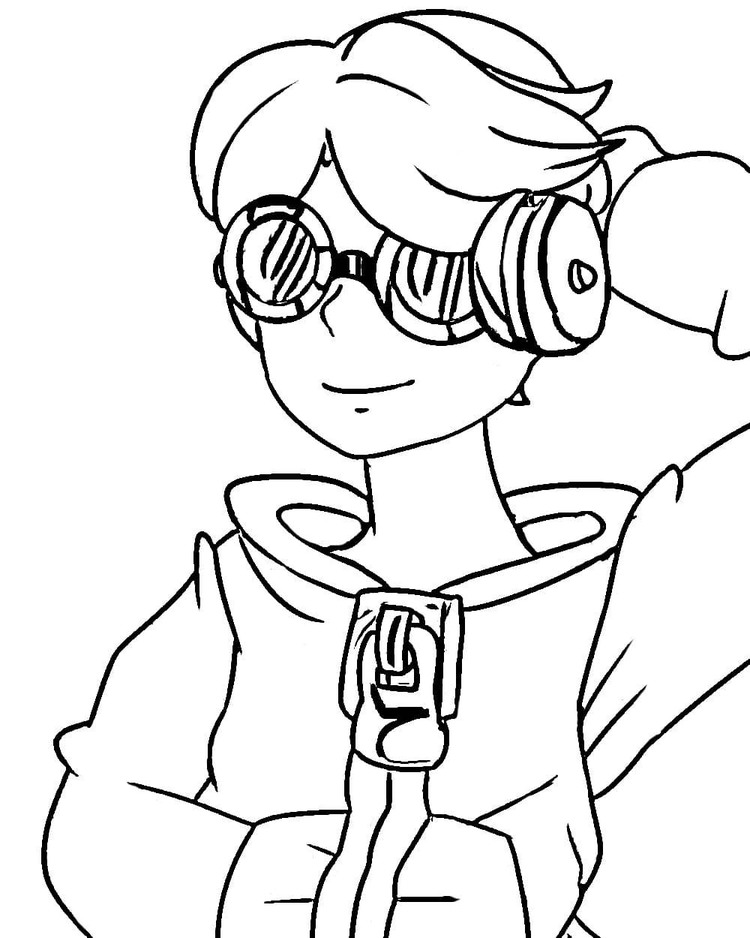 Desenhos de Leon Brawl Stars muito fácil para colorir